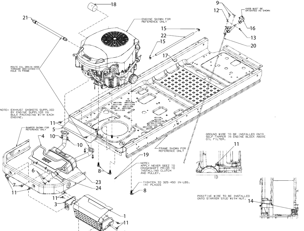 Engine Accessories Diagram and Parts List for RZT-SX42KH (17ARCBYS056)(2018) Cub Cadet Lawn Tractor